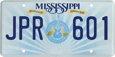 MS license plate JPR601