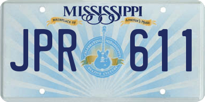 MS license plate JPR611