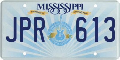 MS license plate JPR613