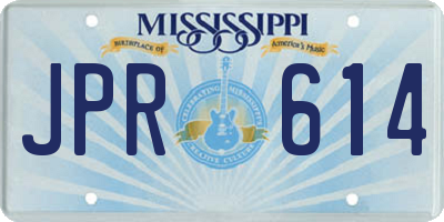 MS license plate JPR614