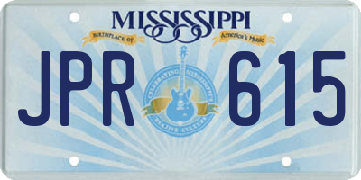 MS license plate JPR615