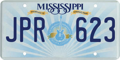 MS license plate JPR623