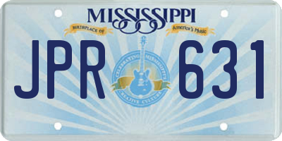 MS license plate JPR631