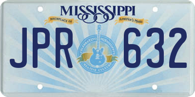 MS license plate JPR632