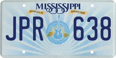 MS license plate JPR638