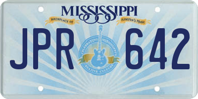 MS license plate JPR642
