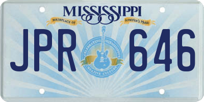 MS license plate JPR646