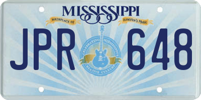 MS license plate JPR648