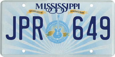 MS license plate JPR649