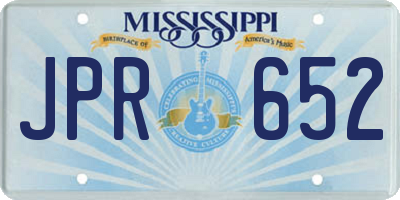 MS license plate JPR652