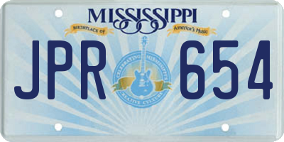 MS license plate JPR654