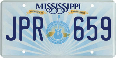 MS license plate JPR659