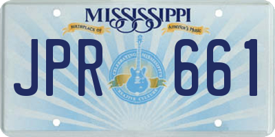 MS license plate JPR661