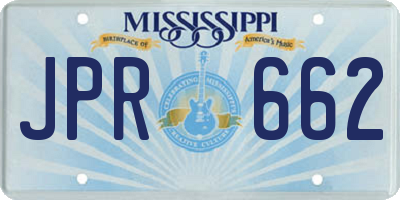 MS license plate JPR662
