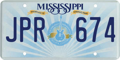 MS license plate JPR674