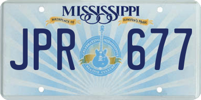 MS license plate JPR677
