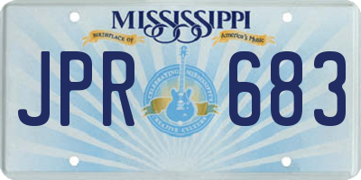 MS license plate JPR683