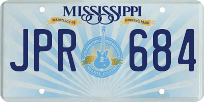 MS license plate JPR684