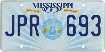 MS license plate JPR693