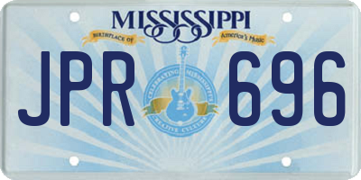 MS license plate JPR696