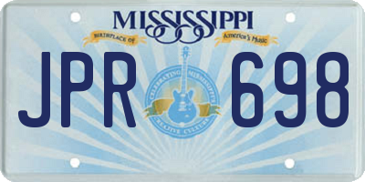 MS license plate JPR698