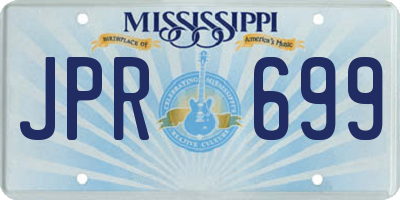 MS license plate JPR699