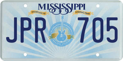 MS license plate JPR705