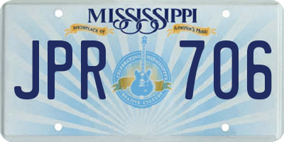 MS license plate JPR706