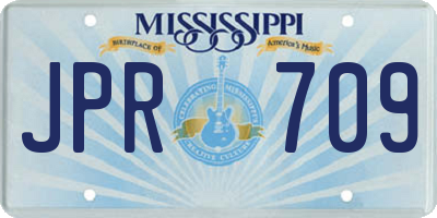 MS license plate JPR709