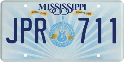 MS license plate JPR711