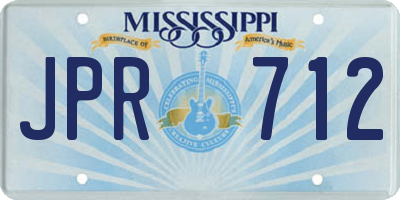 MS license plate JPR712