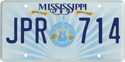 MS license plate JPR714