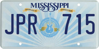 MS license plate JPR715