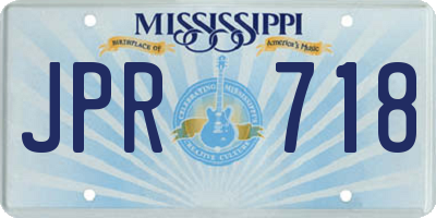 MS license plate JPR718