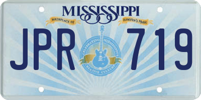 MS license plate JPR719