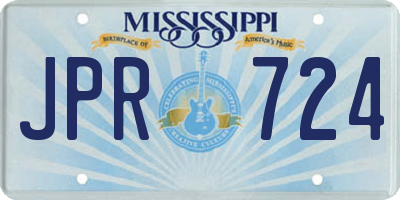 MS license plate JPR724