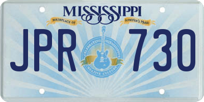 MS license plate JPR730
