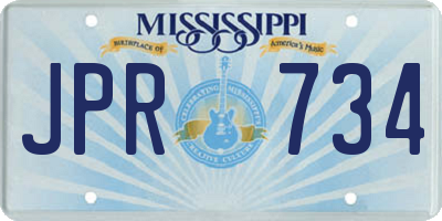 MS license plate JPR734
