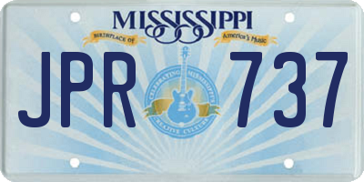 MS license plate JPR737