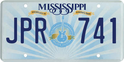 MS license plate JPR741