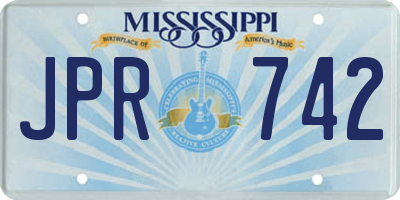 MS license plate JPR742