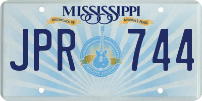 MS license plate JPR744