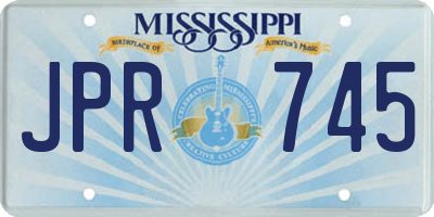MS license plate JPR745