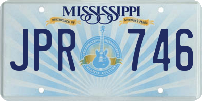 MS license plate JPR746