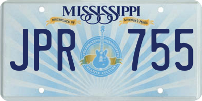 MS license plate JPR755