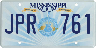 MS license plate JPR761