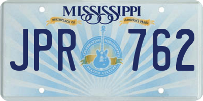 MS license plate JPR762
