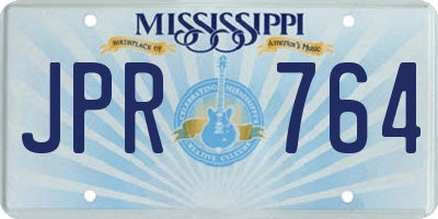 MS license plate JPR764