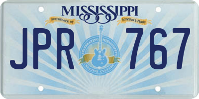 MS license plate JPR767
