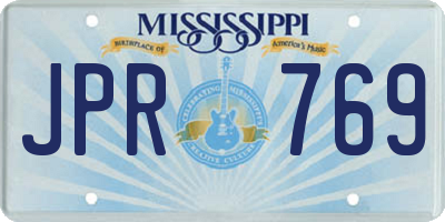 MS license plate JPR769